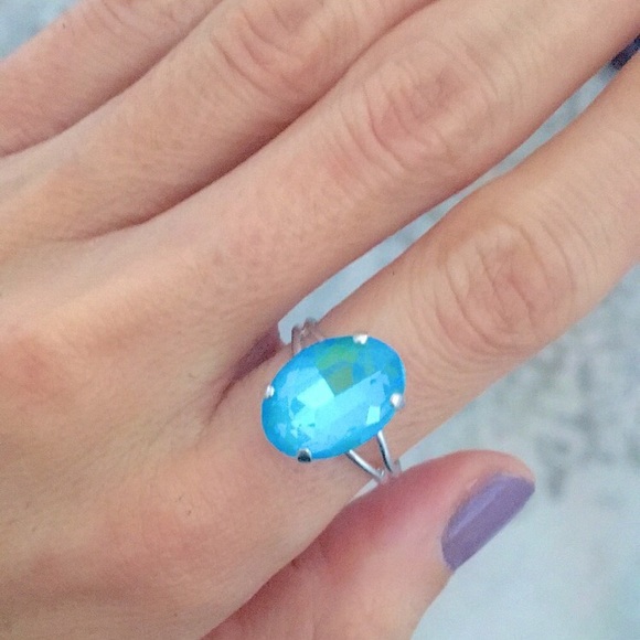 Aquamarine Crystal Ring - Picture 7 of 9